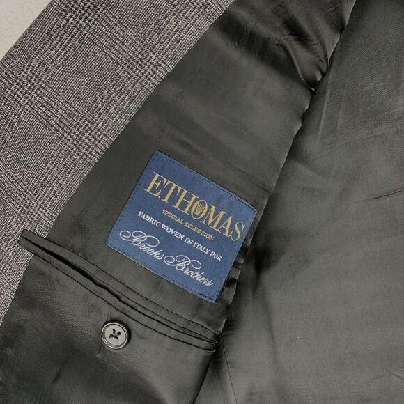 Brooks Brothers E. Thomas 1818 Madison Fit Plaid Wool Suit Mens 50R Pants 44x31 - Picture 8 of 16